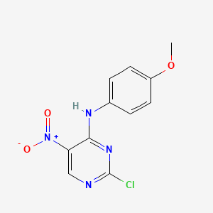 molecular formula C11H9ClN4O3 B8588404 (2-Chloro-5-nitro-pyrimidin-4-yl)-(4-methoxy-phenyl)-amine 