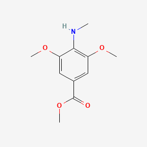molecular formula C11H15NO4 B8588420 Methyl 3,5-dimethoxy-4-(methylamino)benzoate CAS No. 55687-69-9