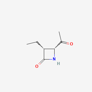 molecular formula C7H11NO2 B8588421 (3R,4R)-4-Acetyl-3-ethylazetidin-2-one 