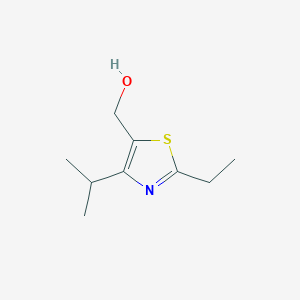 molecular formula C9H15NOS B8588426 2-Ethyl-4-(1-methylethyl)thiazole-5-methanol 