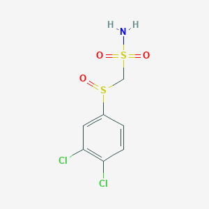 molecular formula C7H7Cl2NO3S2 B8588432 Methanesulfonamide, 1-[(3,4-dichlorophenyl)sulfinyl]- CAS No. 55116-61-5