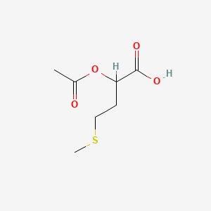 molecular formula C7H12O4S B8588446 2-(Acetyloxy)-4-(methylthio)butanoic acid CAS No. 161193-03-9