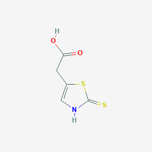 molecular formula C5H5NO2S2 B8588517 5-Carboxymethyl-2-mercaptothiazole 