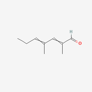 molecular formula C9H14O B8588554 2,4-Dimethylhepta-2,4-dienal CAS No. 42452-48-2