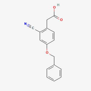 2-(2-cyano-4-phenylmethoxyphenyl)acetic acid