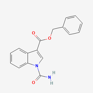 molecular formula C17H14N2O3 B8588576 1-Carbamoyl-1H-indole-3-carboxylic acid benzyl ester 