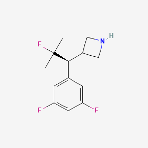 molecular formula C13H16F3N B8588599 3-[(1S)-1-(3,5-difluorophenyl)-2-fluoro-2-methylpropyl]azetidine CAS No. 820971-89-9