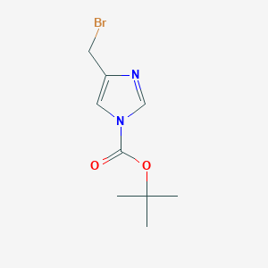 molecular formula C9H13BrN2O2 B8588604 tert-Butyl 4-(bromomethyl)-1H-imidazole-1-carboxylate 