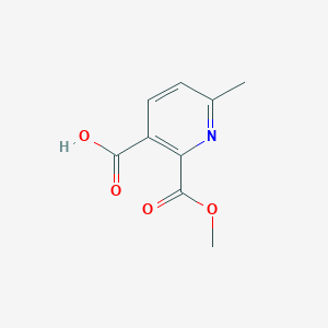 molecular formula C9H9NO4 B8588608 2-Carbomethoxy-6-methylpyridine-3-carboxylic acid 