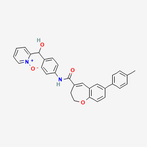 2-[alpha-Hydroxy-4-(7-p-tolyl-2,3-dihydro-1-benzoxepin-4-ylcarbonylamino)benzyl]pyridine 1-oxide