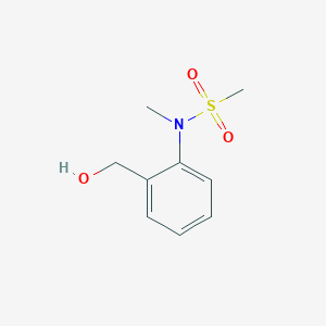 molecular formula C9H13NO3S B8588644 N-(2-(hydroxymethyl)phenyl)-N-methylmethanesulfonamide 