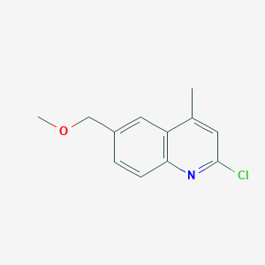 molecular formula C12H12ClNO B8588655 2-Chloro-6-methoxymethyl-4-methylquinoline 