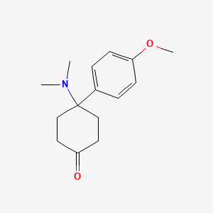 molecular formula C15H21NO2 B8588658 4-Dimethylamino-4-(4-methoxy-phenyl)-cyclohexanone 