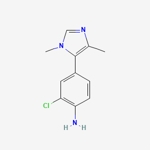 2-Chloro-4-(1,4-dimethyl-1H-imidazol-5-yl)aniline