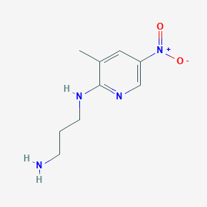 molecular formula C9H14N4O2 B8588670 2-(3-Aminopropylamino)-3-methyl-5-nitropyridine 