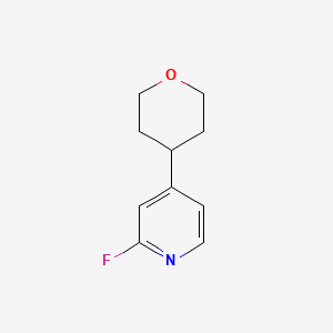 molecular formula C10H12FNO B8588704 2-fluoro-4-(tetrahydro-2H-pyran-4-yl)pyridine 