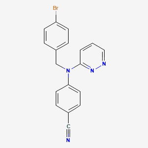 B8588705 Benzonitrile, 4-[[(4-bromophenyl)methyl]-3-pyridazinylamino]- CAS No. 189100-35-4