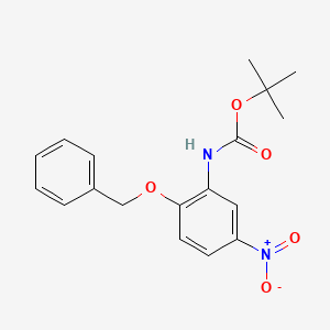 molecular formula C18H20N2O5 B8588706 Tert-butyl (2-(benzyloxy)-5-nitrophenyl)carbamate 