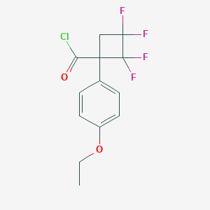 molecular formula C13H11ClF4O2 B8588712 1-(4-Ethoxyphenyl)-2,2,3,3-tetrafluorocyclobutane-1-carbonyl chloride CAS No. 91627-21-3