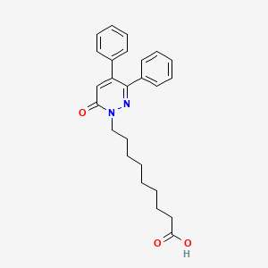 B8588719 1(6H)-Pyridazinenonanoic acid, 6-oxo-3,4-diphenyl- CAS No. 134049-62-0