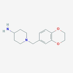 molecular formula C14H20N2O2 B8588724 1-(2,3-Dihydro-1,4-benzodioxin-6-ylmethyl)piperidin-4-ylamine 