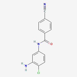 molecular formula C14H10ClN3O B8588732 N-(3-Amino-4-chlorophenyl)-4-cyanobenzamide 