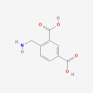 molecular formula C9H9NO4 B8588763 4-Aminomethylisophthalic acid 