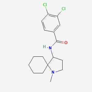 molecular formula C17H22Cl2N2O B8588796 3,4-Dichloro-N-(1-methyl-1-azaspiro[4.5]decan-4-yl)benzamide CAS No. 89732-53-6