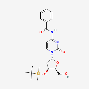 molecular formula C22H31N3O5Si B8588844 N-[1-[(2R,4S,5R)-4-[tert-butyl(dimethyl)silyl]oxy-5-(hydroxymethyl)oxolan-2-yl]-2-oxopyrimidin-4-yl]benzamide CAS No. 51549-37-2