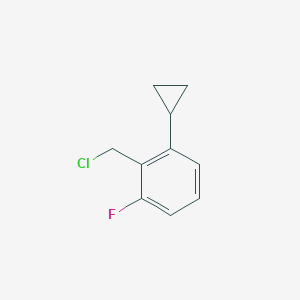 molecular formula C10H10ClF B8588860 2-Chloromethyl-1-cyclopropyl-3-fluorobenzene 