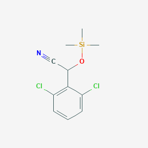 molecular formula C11H13Cl2NOSi B8588934 (Trimethylsilyloxy)2,6-dichlorophenylacetonitrile 