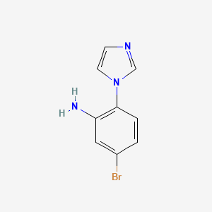 molecular formula C9H8BrN3 B8588936 5-Bromo-2-imidazol-1-yl-phenylamine 