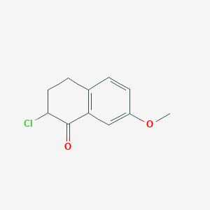 molecular formula C11H11ClO2 B8588956 2-chloro-7-methoxy-3,4-dihydro-2H-naphthalen-1-one 