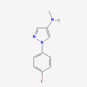 molecular formula C10H10FN3 B8588979 1-(4-fluorophenyl)-N-methylpyrazol-4-amine 