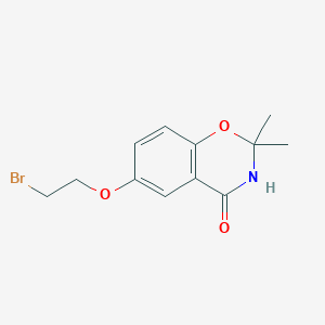 molecular formula C12H14BrNO3 B8588992 6-(2-Bromoethoxy)-2,2-dimethyl-2,3-dihydro-4H-1,3-benzoxazin-4-one CAS No. 74454-60-7