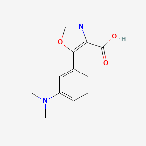 molecular formula C12H12N2O3 B8589004 5-(3-Dimethylamino-phenyl)-oxazole-4-carboxylic acid 