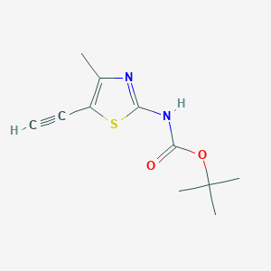 molecular formula C11H14N2O2S B8589016 Tert-butyl (5-ethynyl-4-methylthiazol-2-yl)carbamate 