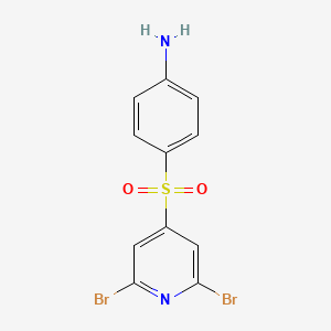 molecular formula C11H8Br2N2O2S B8589124 4-[(2,6-Dibromo-4-pyridinyl)sulfonyl]aniline CAS No. 231286-73-0