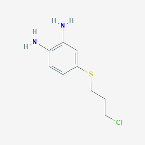 molecular formula C9H13ClN2S B8589152 4-[(3-Chloropropyl)sulfanyl]benzene-1,2-diamine CAS No. 57925-52-7