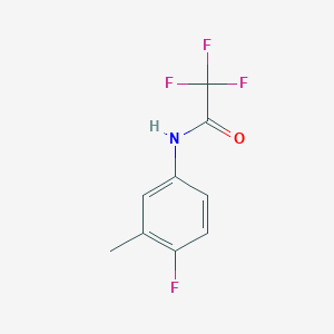 molecular formula C9H7F4NO B8589159 2,2,2-trifluoro-N-(4-fluoro-3-methylphenyl)acetamide 