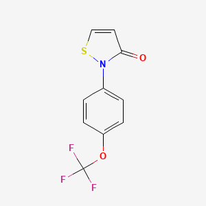 molecular formula C10H6F3NO2S B8589166 3(2H)-Isothiazolone, 2-[4-(trifluoromethoxy)phenyl]- CAS No. 164348-31-6