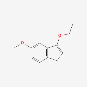 molecular formula C13H16O2 B8589313 3-Ethoxy-5-methoxy-2-methyl-1H-indene CAS No. 52750-07-9