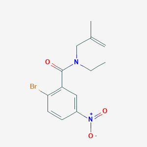 molecular formula C13H15BrN2O3 B8589353 2-bromo-N-ethyl-N-(2-methyl-allyl)-5-nitro-benzamide 