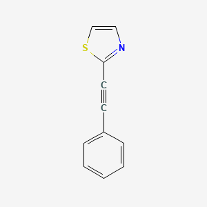 molecular formula C11H7NS B8589371 2-Phenylethynyl-thiazole 