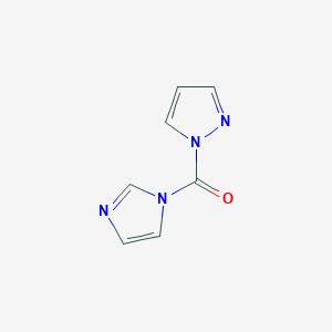 molecular formula C7H6N4O B8589376 (1H-Imidazol-1-yl)(1H-pyrazol-1-yl)methanone 
