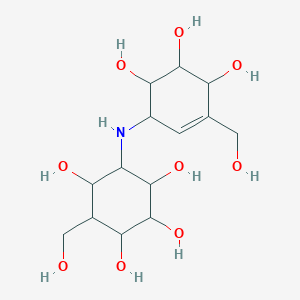 1,5-Dideoxy-5-(hydroxymethyl)-1-[[(1S,4R,5S,6S)-4,5,6-trihydroxy-3-(hydroxymethyl)-2-cyclohexen-1-yl]amino]-D-chiro-inositol