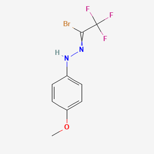 molecular formula C9H8BrF3N2O B8589629 2,2,2-Trifluoro-N-(4-methoxyphenyl)ethanehydrazonoyl bromide CAS No. 218631-96-0