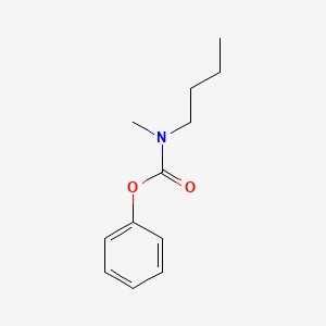 molecular formula C12H17NO2 B8589634 Carbamic acid, butylmethyl-, phenyl ester 