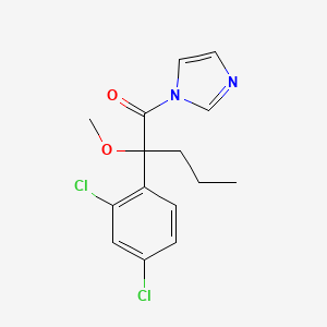 molecular formula C15H16Cl2N2O2 B8589665 2-(2,4-Dichlorophenyl)-1-(1H-imidazol-1-yl)-2-methoxypentan-1-one CAS No. 89372-38-3