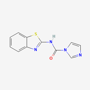 molecular formula C11H8N4OS B8589720 N-(benzo[d]thiazol-2-yl)-1H-imidazole-1-carboxamide 